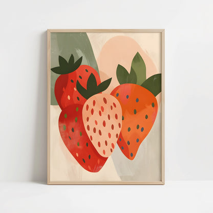 Poster - Strawberry in Bohemian style