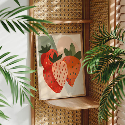 Poster - Strawberry in Bohemian style