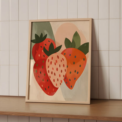 Poster - Strawberry in Bohemian style