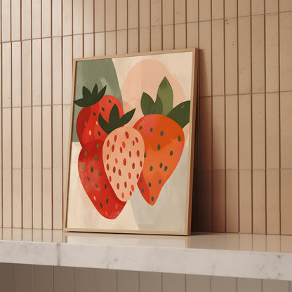 Poster - Strawberry in Bohemian style