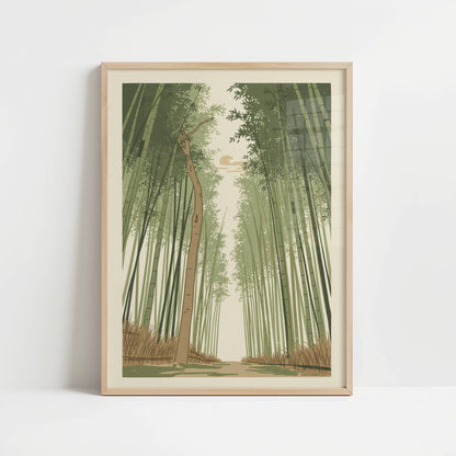 Walking Through Kyoto Bamboo - Print