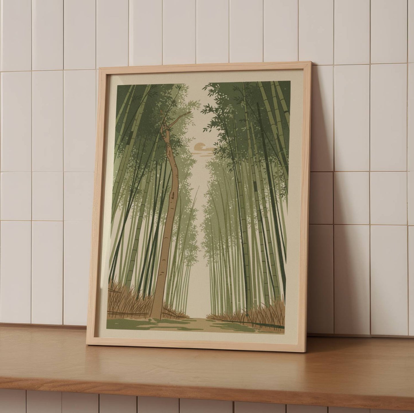 Walking Through Kyoto Bamboo - Print