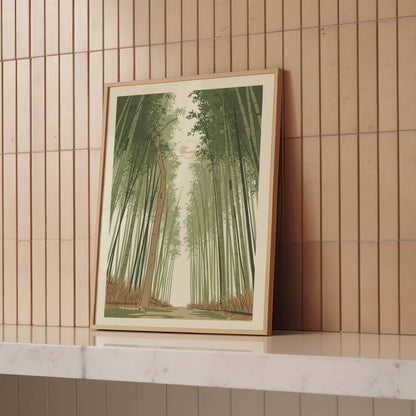 Walking Through Kyoto Bamboo - Print