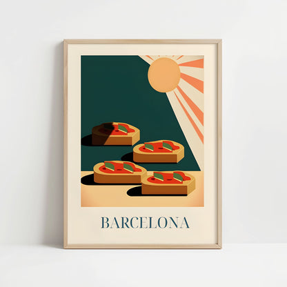 Poster - Bruschetta from Barcelona, Spain