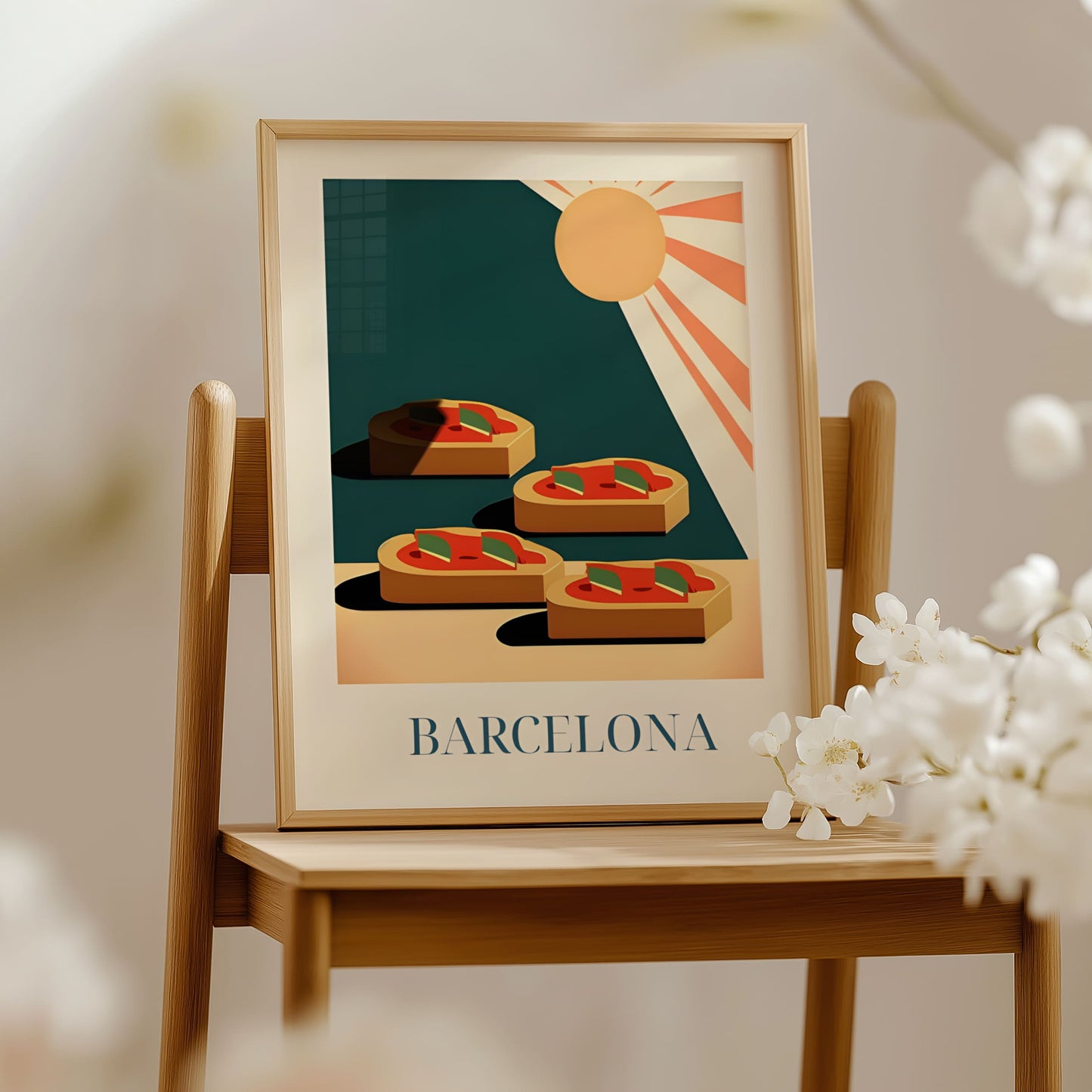 Poster - Bruschetta from Barcelona, Spain