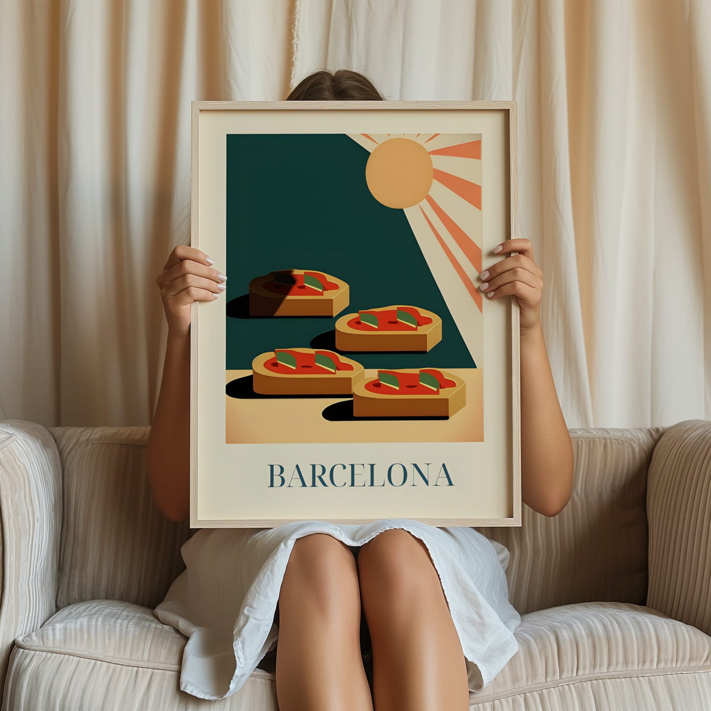 Poster - Bruschetta from Barcelona, Spain