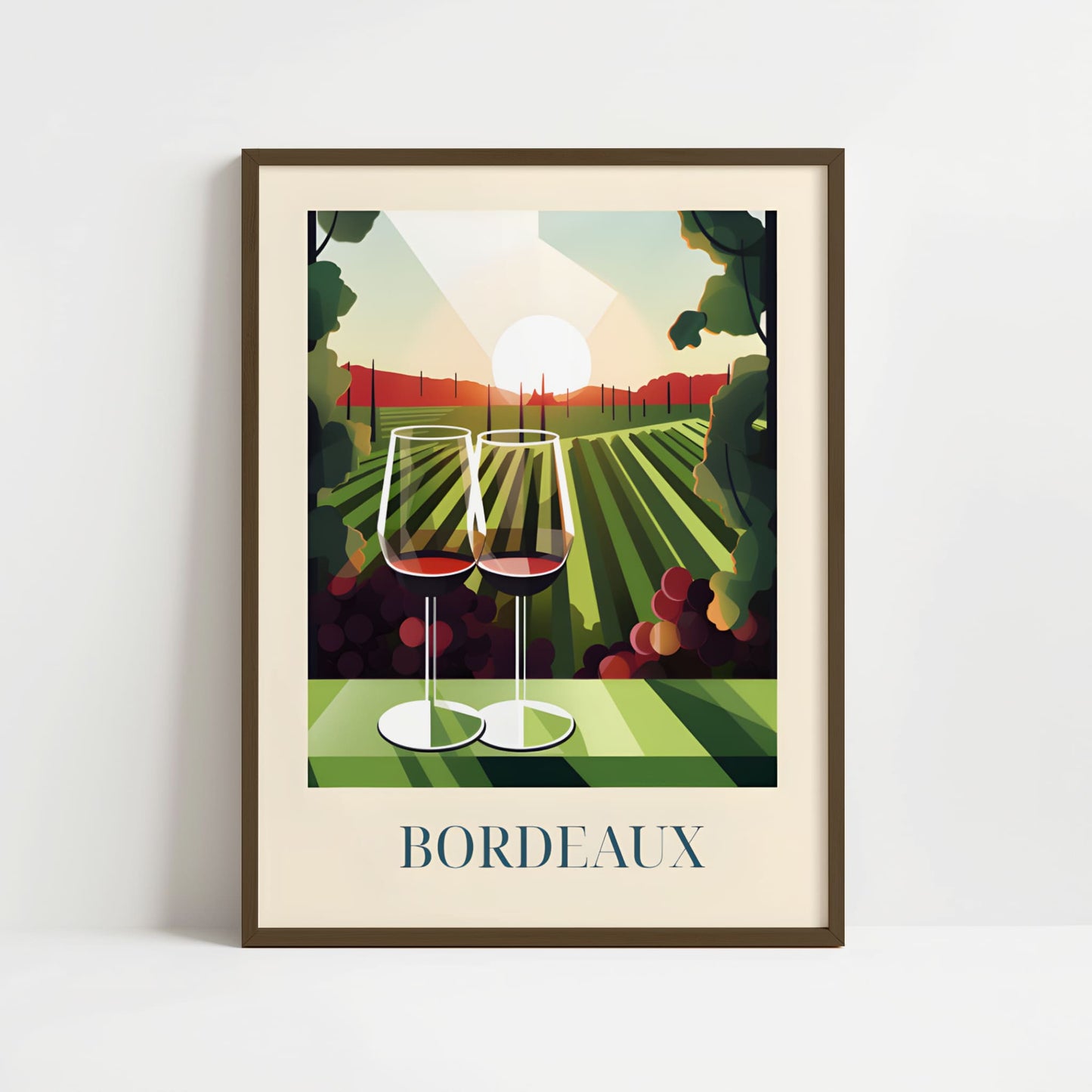 Poster - Red wine from Bordeaux, France