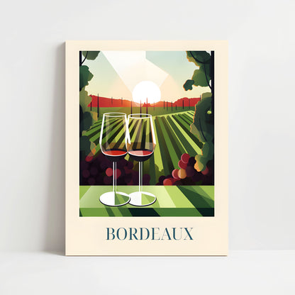 Poster - Red wine from Bordeaux, France