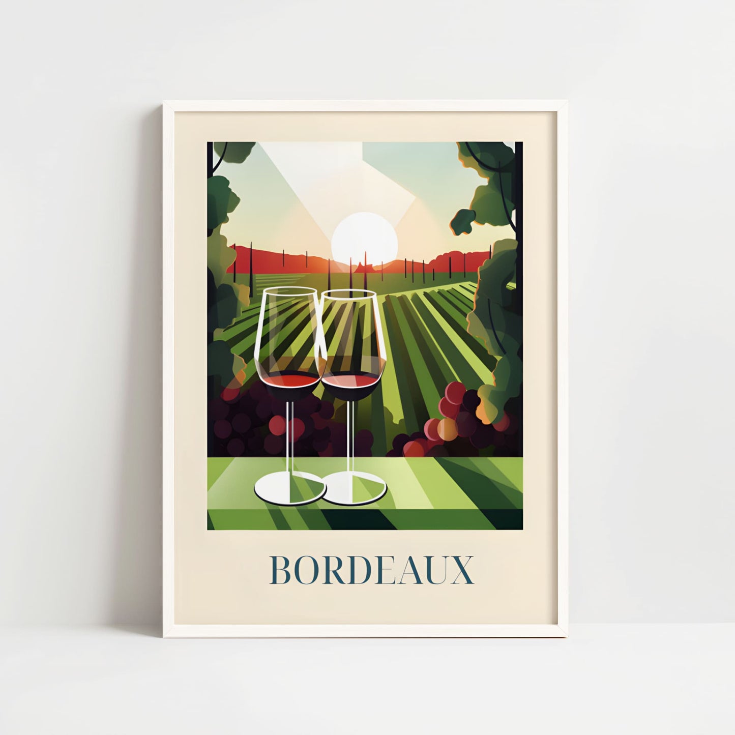 Poster - Red wine from Bordeaux, France