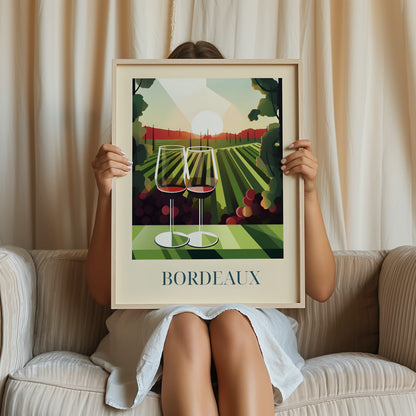 Poster - Red wine from Bordeaux, France