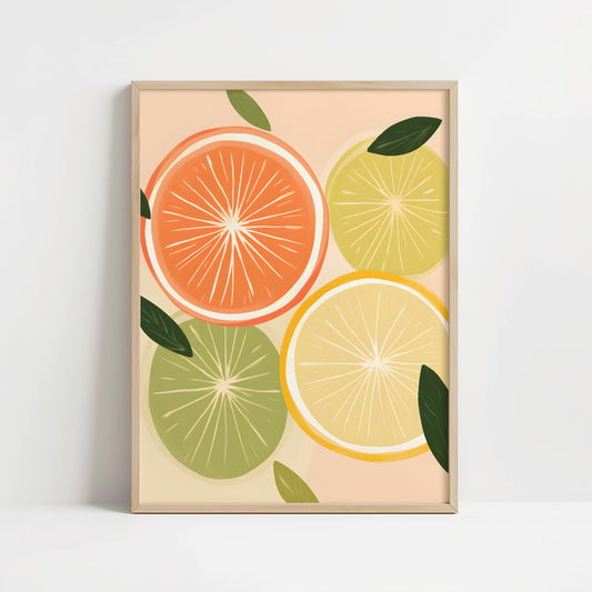 Poster - Citrus Fruit in Bohemian style