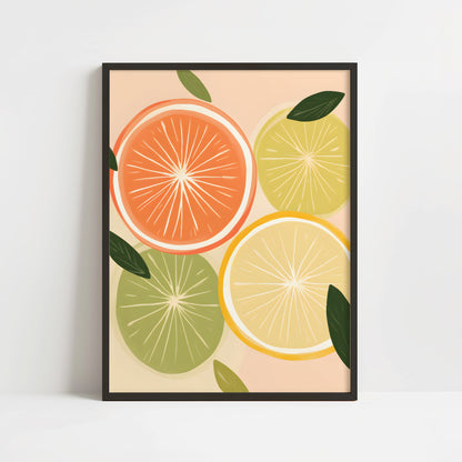 Poster - Citrus Fruit in Bohemian style