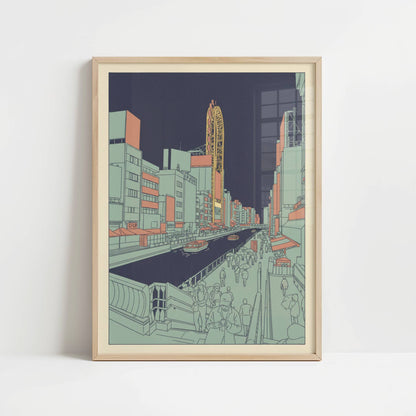 Evening Flow in Dotonbori - Print