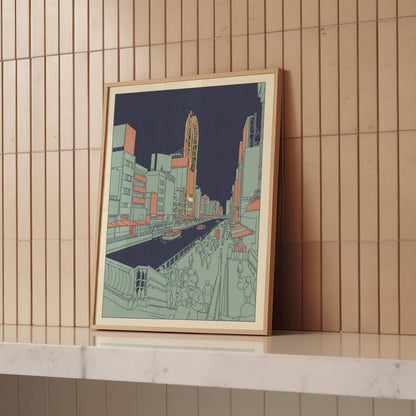Evening Flow in Dotonbori - Print
