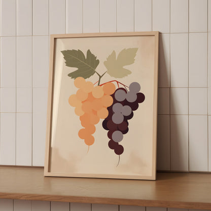 Poster - Grapes in Bohemian style