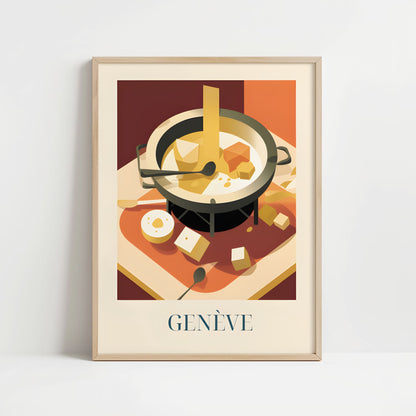 Poster - Cheese fondue from Geneva, Switzerland