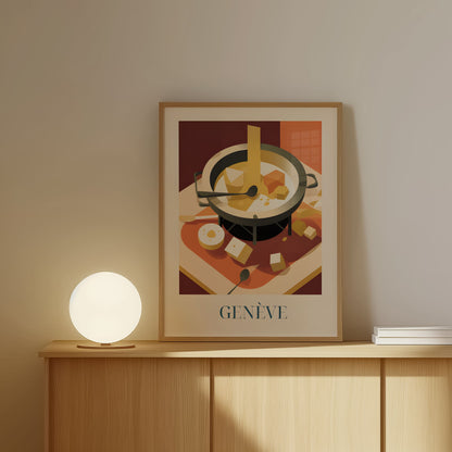 Poster - Cheese fondue from Geneva, Switzerland