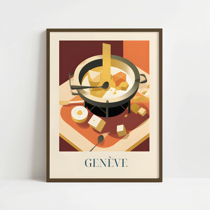 Poster - Cheese fondue from Geneva, Switzerland