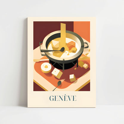 Poster - Cheese fondue from Geneva, Switzerland