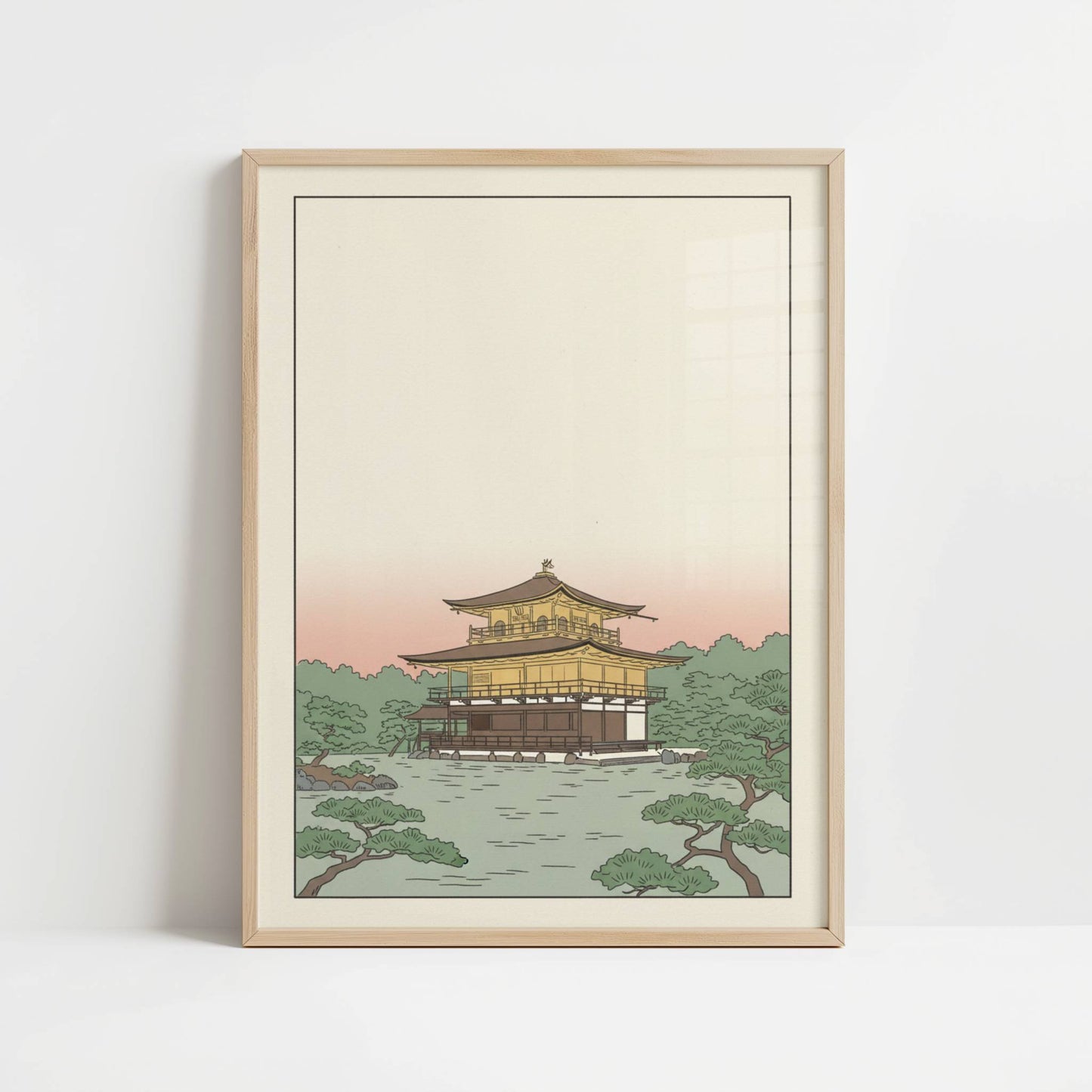 Kyoto's Golden Castle in Soft Light – Print