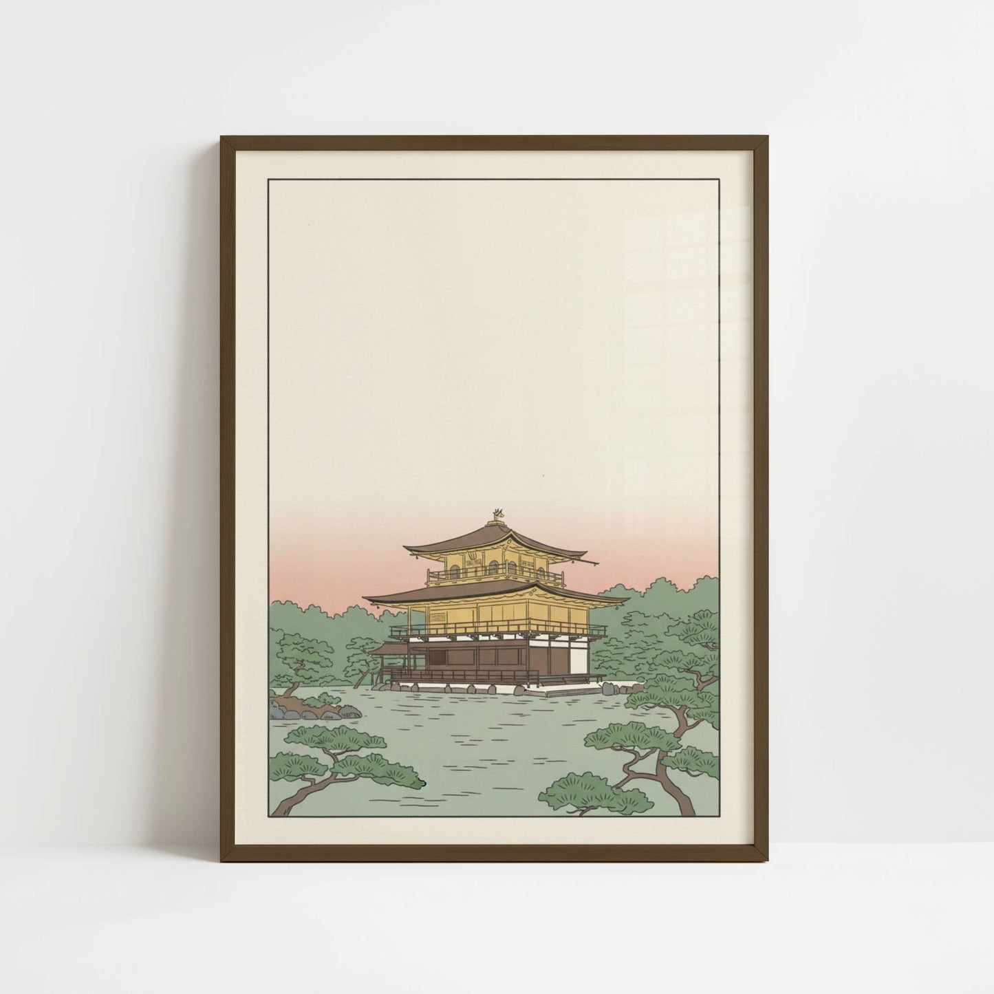 Kyoto's Golden Castle in Soft Light – Print