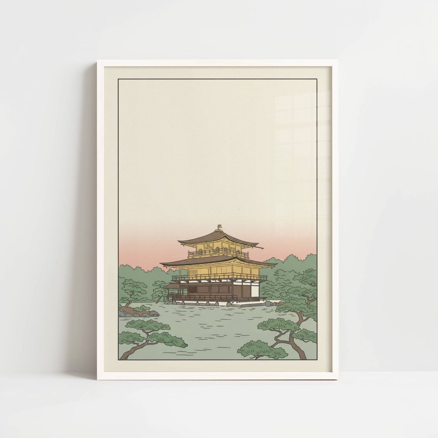 Kyoto's Golden Castle in Soft Light – Print