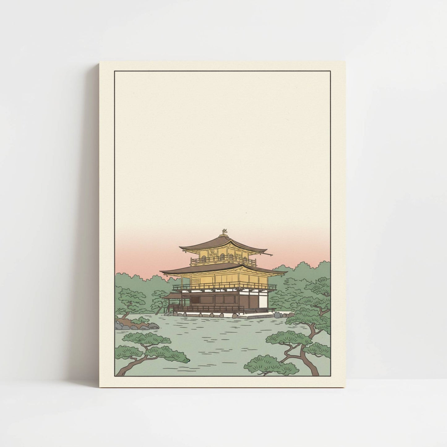 Kyoto's Golden Castle in Soft Light – Print
