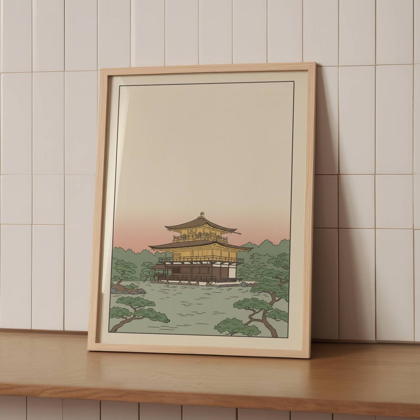 Kyoto's Golden Castle in Soft Light – Print