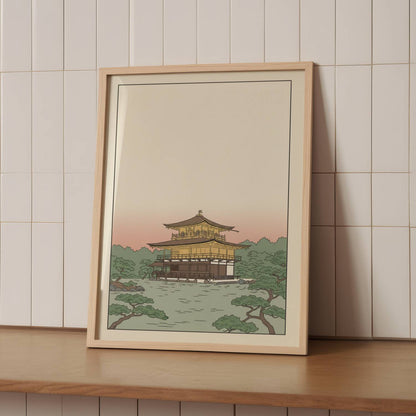 Kyoto's Golden Castle in Soft Light – Print