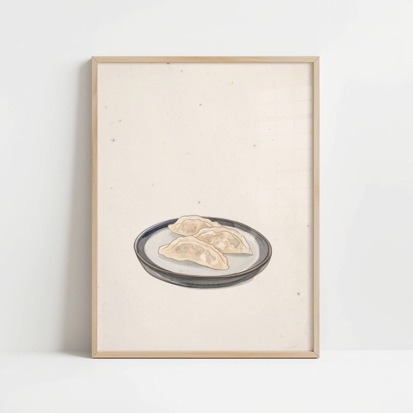 Gyoza Resting on Ceramic – Print