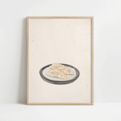 Gyoza Resting on Ceramic – Print