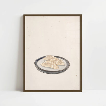 Gyoza Resting on Ceramic – Print