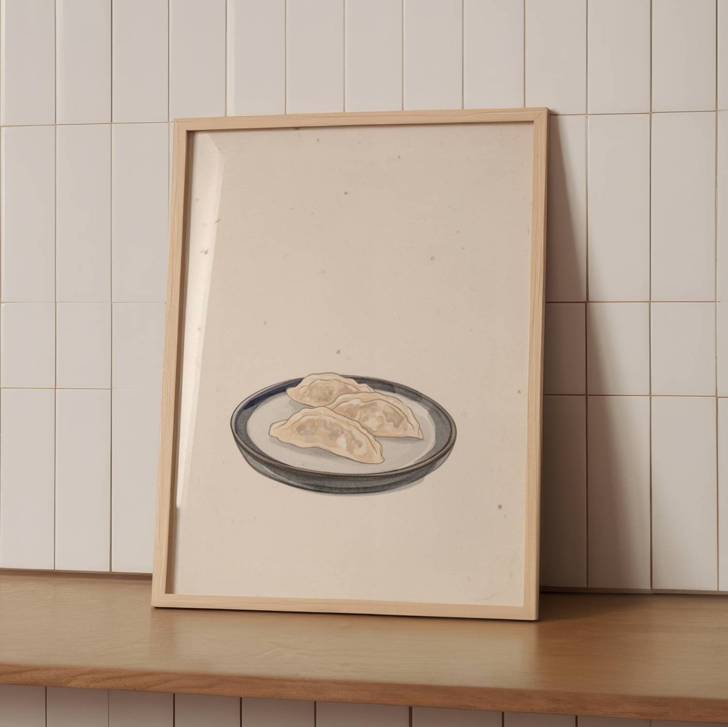 Gyoza Resting on Ceramic – Print