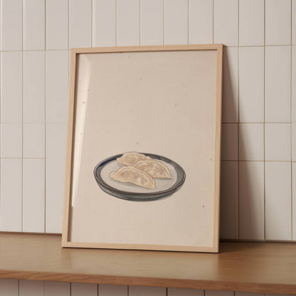 Gyoza Resting on Ceramic – Print