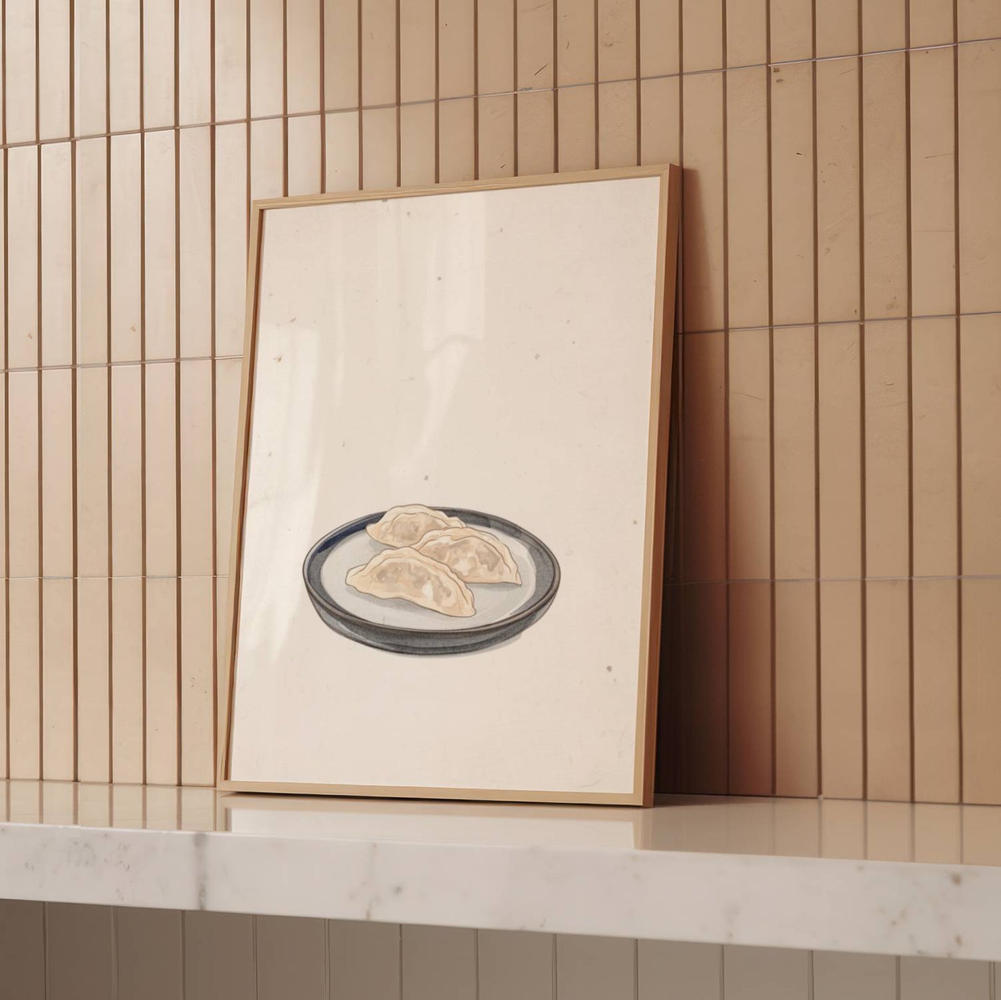 Gyoza Resting on Ceramic – Print