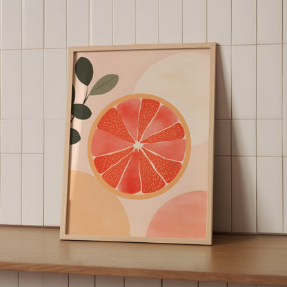 Poster - Grapefruit in Bohemian style