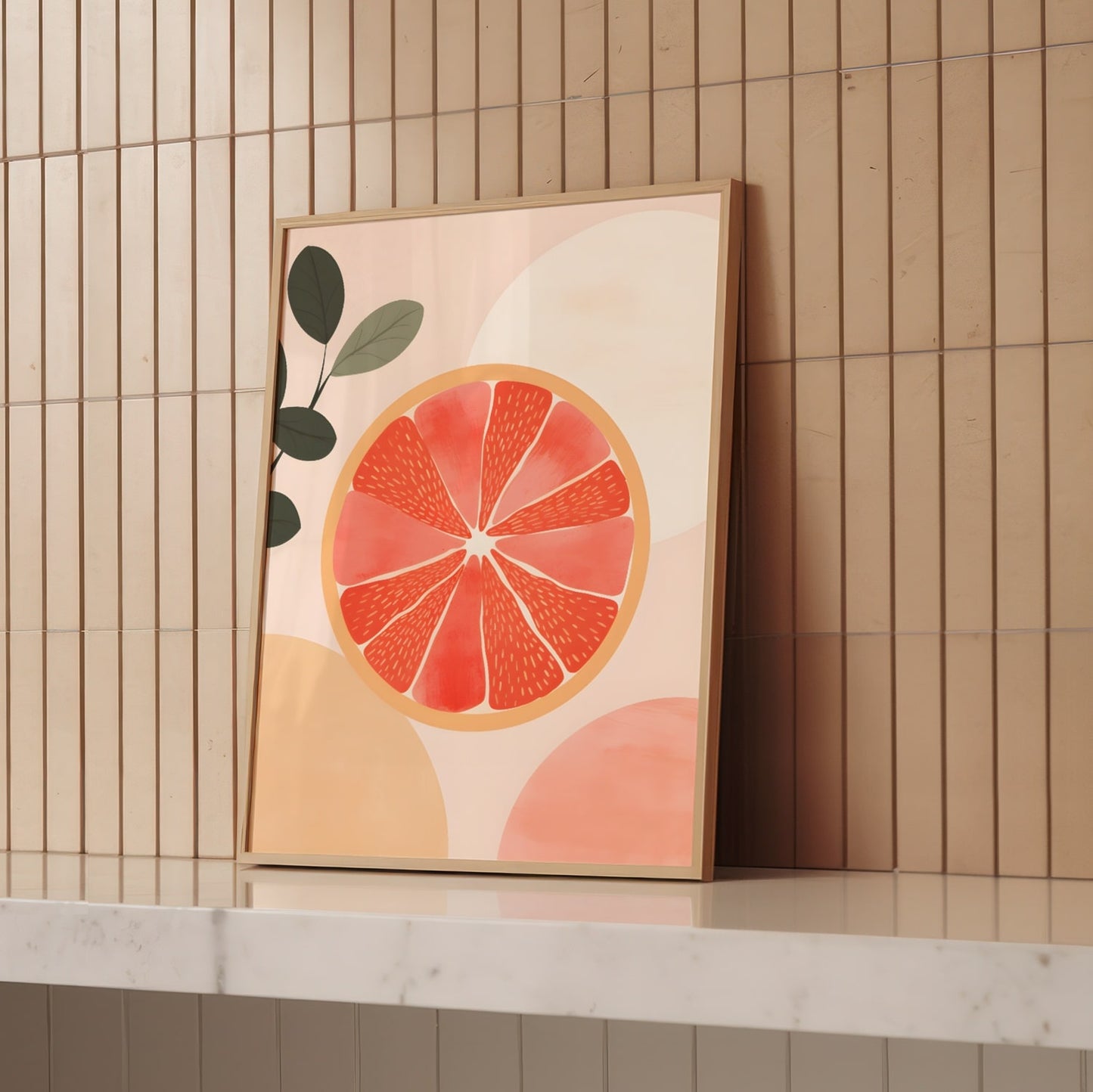 Poster - Grapefruit in Bohemian style