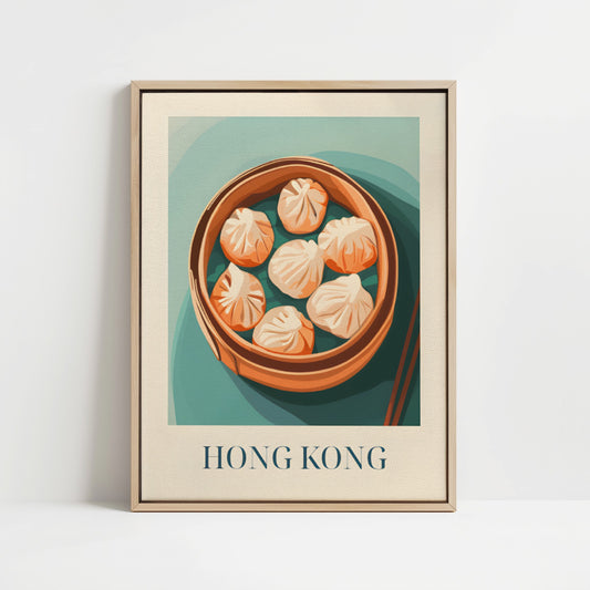 Gerahmte Leinwand - Dim Sum aus Hong Kong, Hong Kong