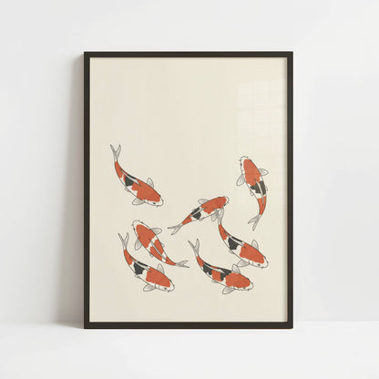 Slow Drift of Koi – Print
