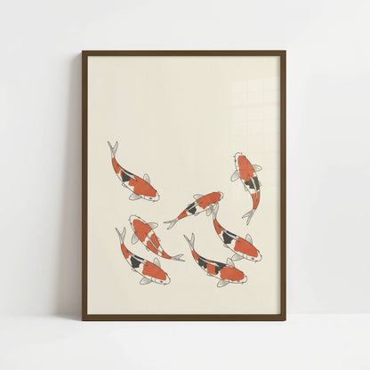 Slow Drift of Koi – Print