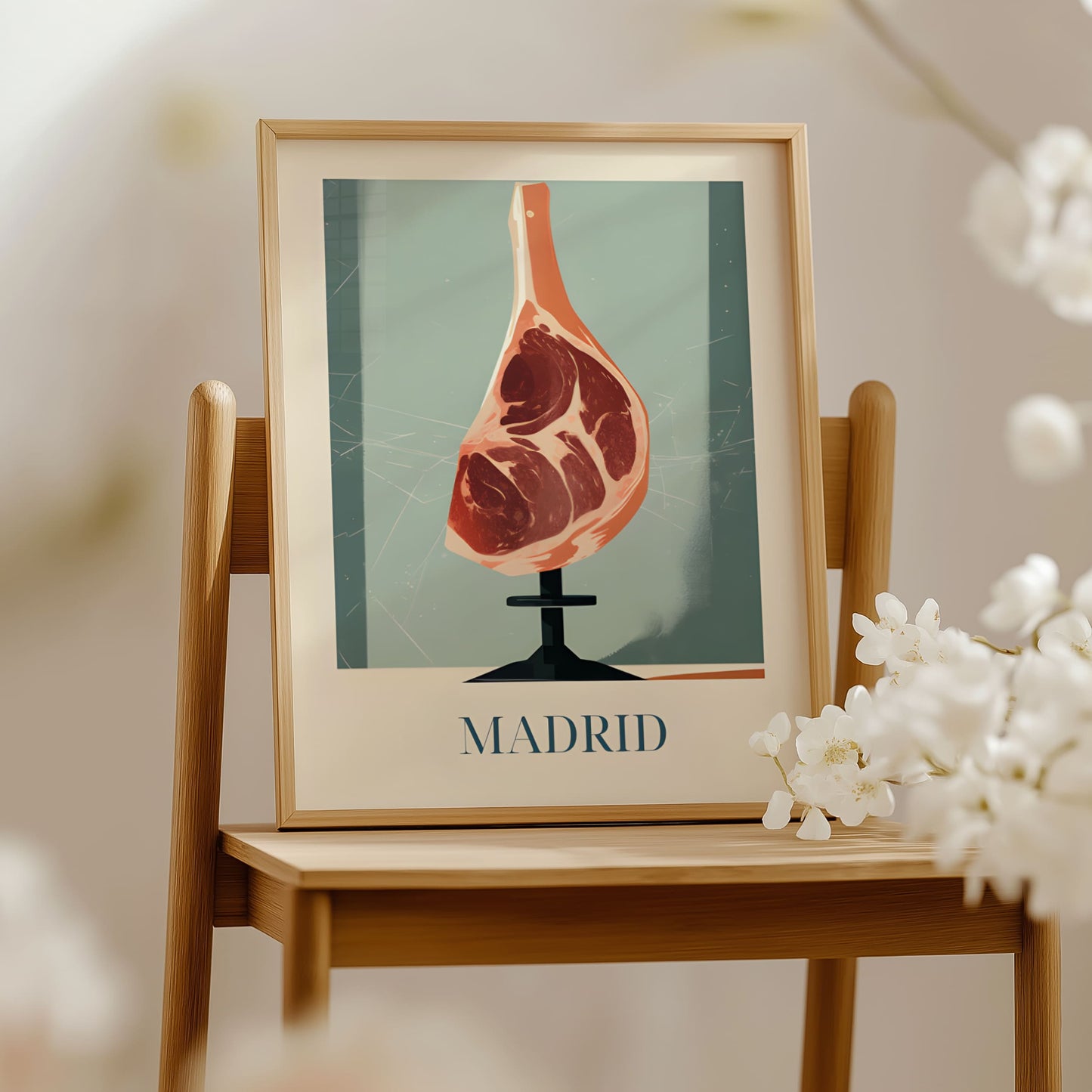 Poster - Spanish ham from Madrid, Spain