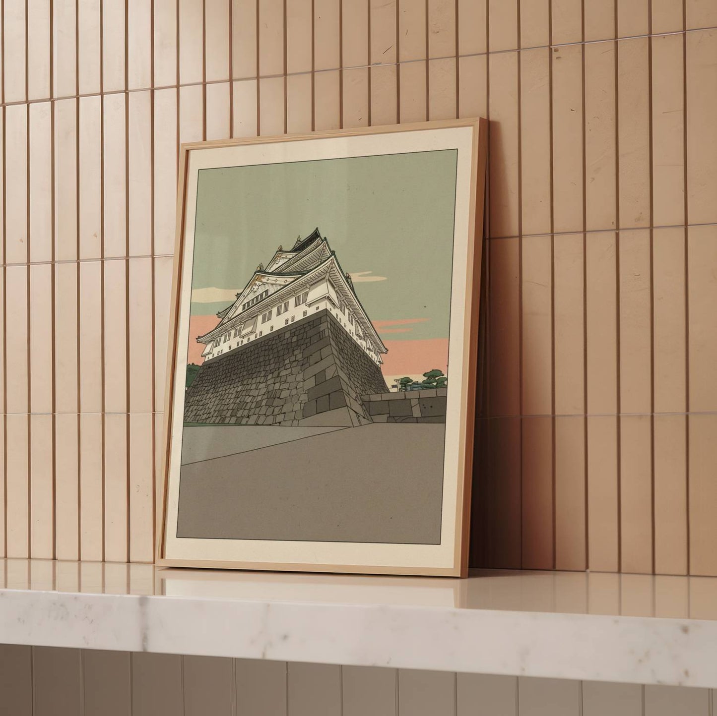 Stone Foundations of Osaka Castle – Print