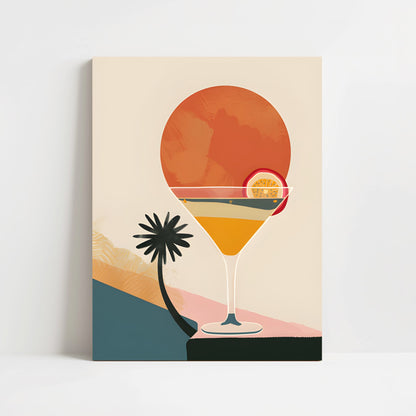 Poster - Pasion fruit Martini in Bohemian style