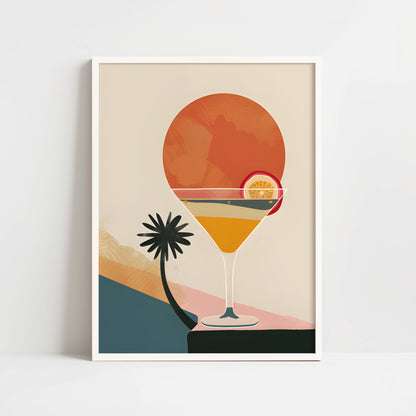 Poster - Pasion fruit Martini in Bohemian style