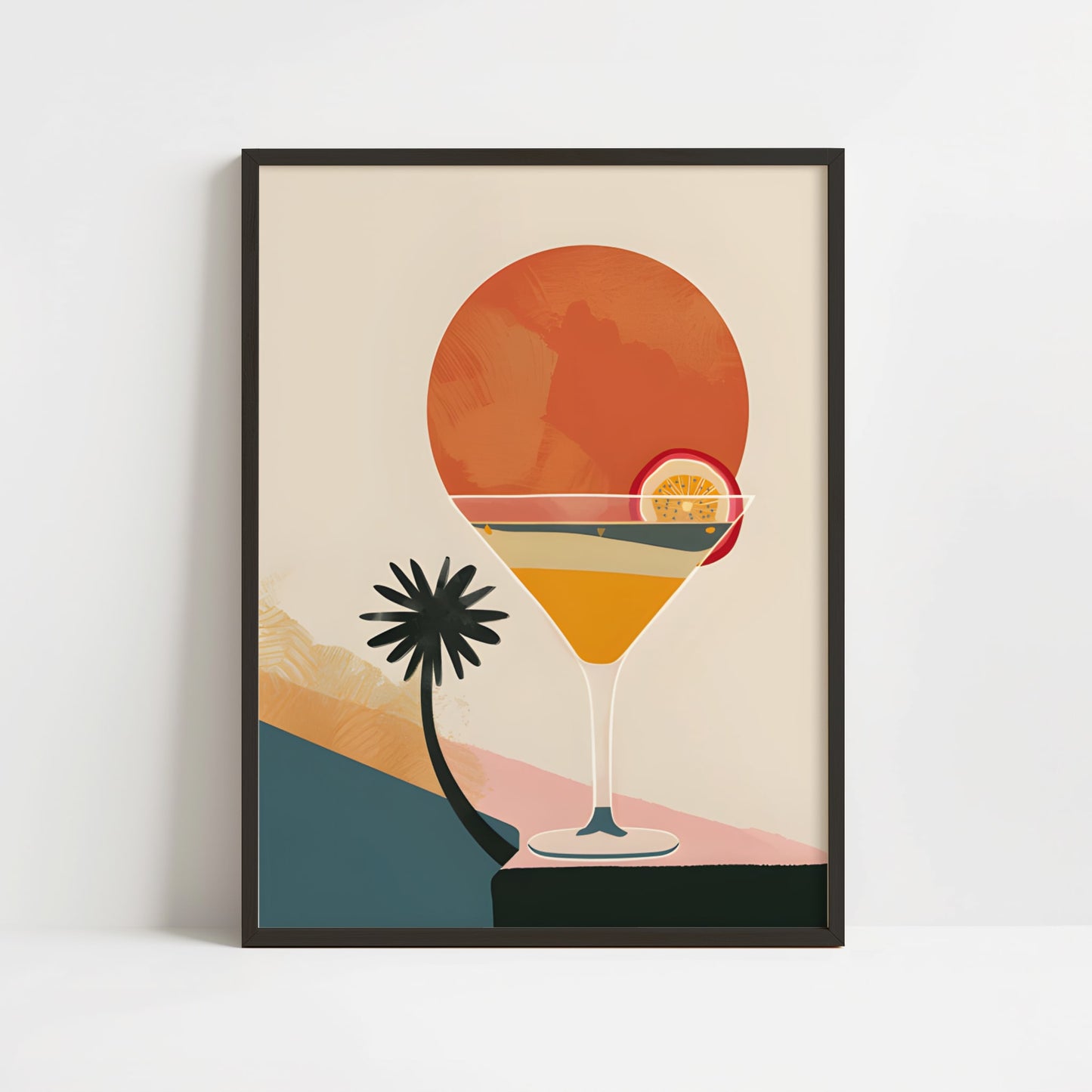 Poster - Pasion fruit Martini in Bohemian style