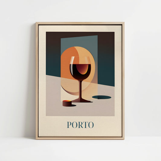 Framed Canvas - Port wine from Porto, Portugal