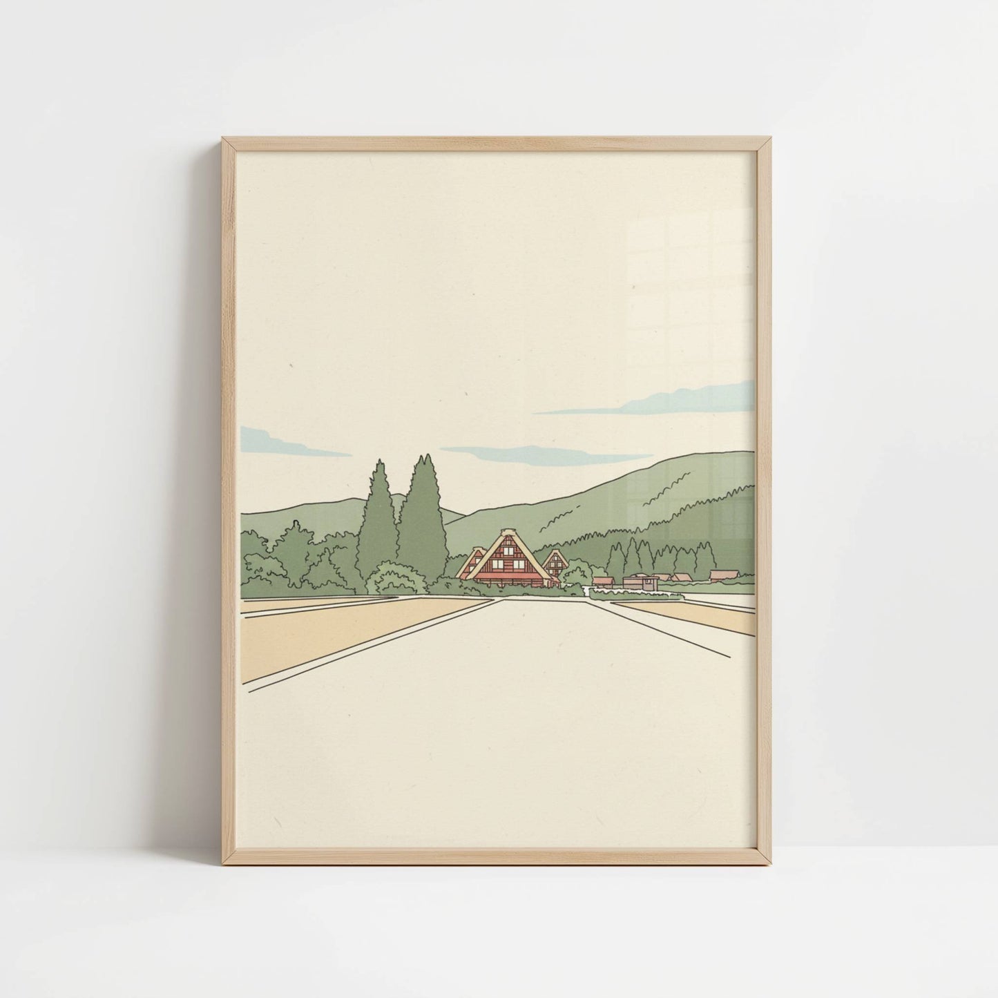 Fields Leading to Shirakawa-go – Print