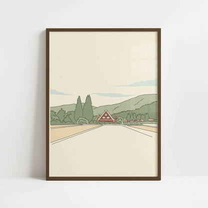 Fields Leading to Shirakawa-go – Print