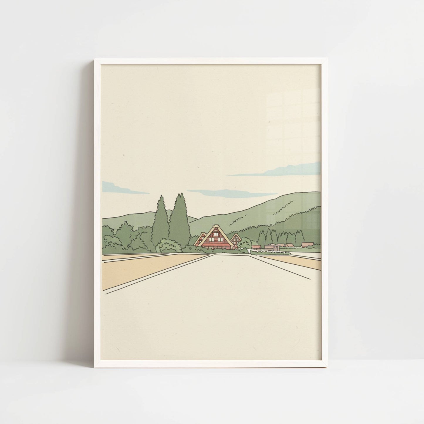 Fields Leading to Shirakawa-go – Print