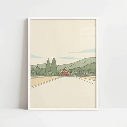 Fields Leading to Shirakawa-go – Print